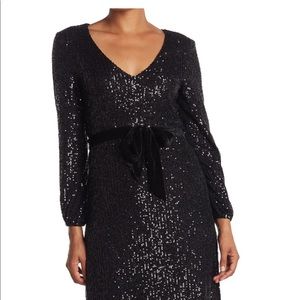 Betsy Johnson sequin calf length cocktail dress